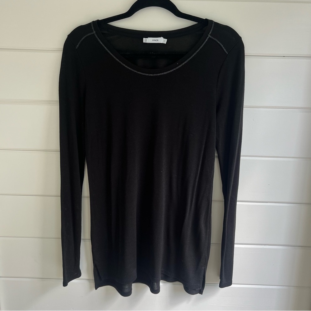 VINCE long sleeve tunic tee